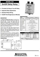TIME MARK 339-120V-300S ON/OFF DELAY RELAY, TRUE OFF, AC/DC, 8-PIN, 1-300SEC 