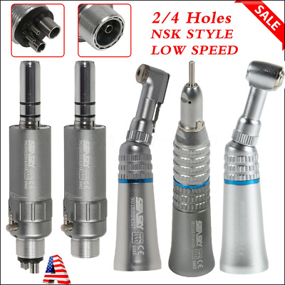 NSK Style Dental Low Speed Handpiece Straight Contra Angle Air Motor 2/4H PAD