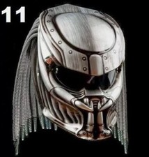 NEW PREDATOR MOTORCYCLE HELMET WHITE BAMBOO ( DOT & SNELL CERTIFIED )