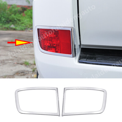Fit for 16-21 Toyota Land Cruiser Chrome Rear bumper Fog Light Lamp Frame Cover