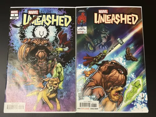 MARVEL UNLEASHED #1 CVR A + 1:25 ADAM KUBERT VAR VF+ SET 2023 PROSHIPPER