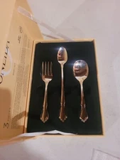Oneida CHATEAU 18/10 Stainless Steel SS 3-Piece Baby Infant Flatware Set NIB