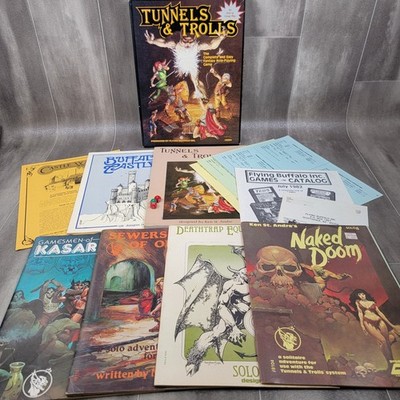 Tunnels & Trolls rpg Boxed Set Flying Buffalo Inc 6201 Fantasy Role Playing Game