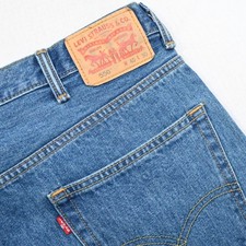 Levi's 550 Relaxed Straight Leg Denim Blue Jeans Mens Size 40 x 30