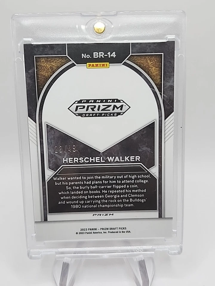 2023 Panini Prizm Draft Picks - Brilliance Herschel Walker #BR-14 Orange Pulsar - Image 3 of 4