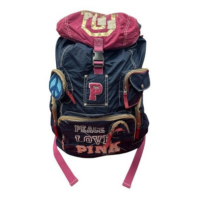 00s EASTPACK backpack “SMOKEY PINK” y2k Victoria's Secret PINK Y2K Rare University Campus Navy Peace