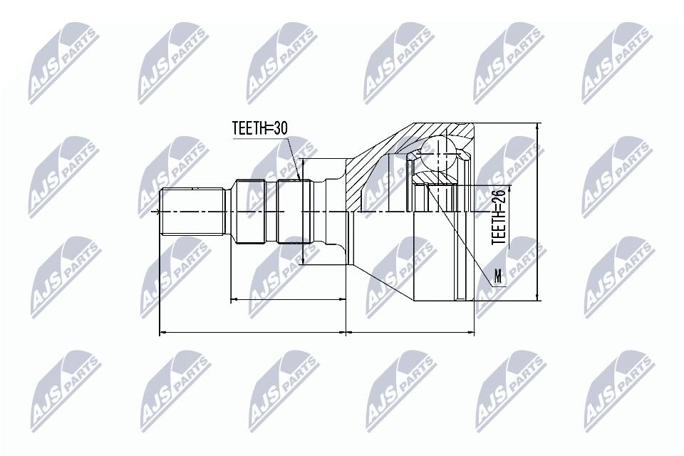 NTY NPZ-PL-028 Kit Giunto Omocinetico lato ruota - Immagine 3