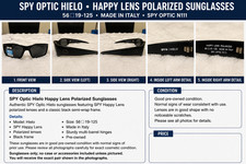 SPY Optic Hielo Happy Lens Polarized Sunglasses Black Italy