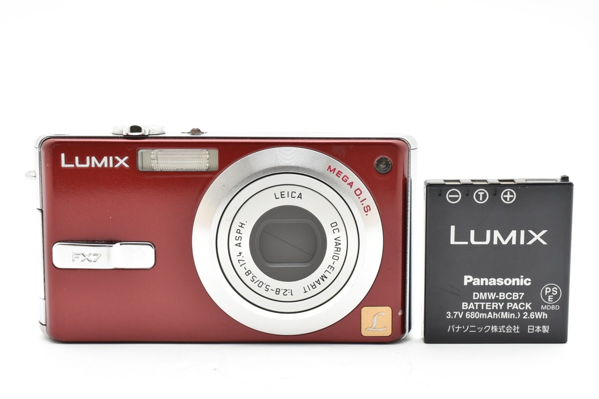 Panasonic Lumix DMC-FX7 Digital Camera 5MP red with Battery