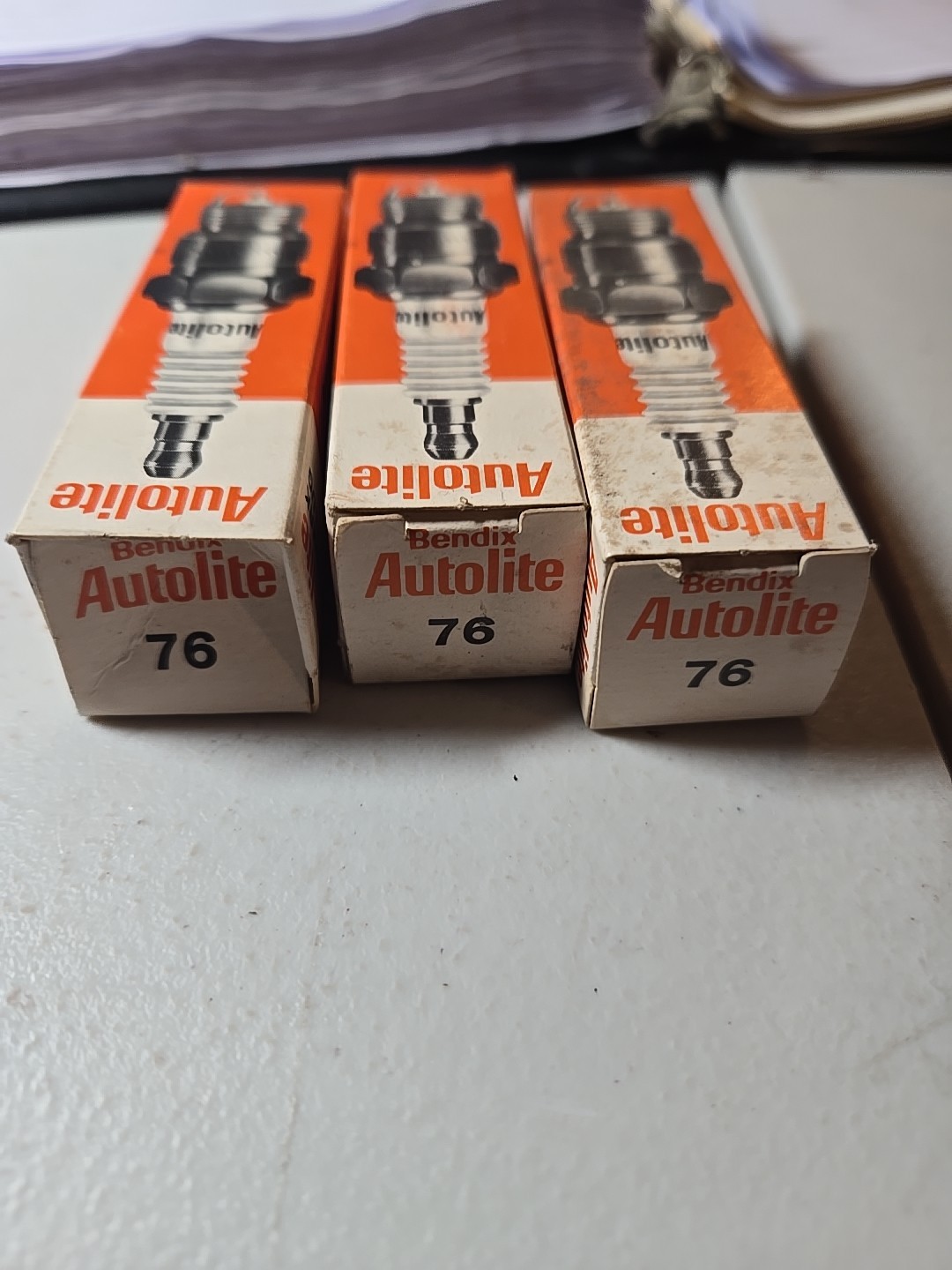 Vintage Autolite 76 Lot Of 3 Spark Plugs NOS