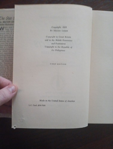The Star Seekers (1953) 1st Edition 1st Printing MILTON LESSER Hardcover RARE DJ - Foto 2 di 9