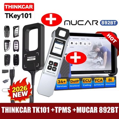 MUCAR 892BT&TPMS&THINKCAR TKEY101 Car AI Bidirectional Scan Key Programmer Tool