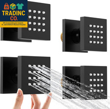 Shower Body Spray Jets with Adjustable Flow on off Switch, Matte Black Shower Bo