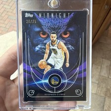 Topps 2025-26 Midnight Stephen Curry Night Owls Dusk /75 #NO-7 Warriors