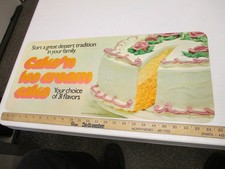 Baskin Robbins ice cream 1973 store poster sign START dessert tradition cake