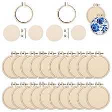 20er-Pack -Stickrahmen Aus , Rund, Kreuzrahmen, Holzrahmen, Pr&auml;sentatio7979
