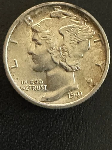 1941 S Mercury Dime AU/BU