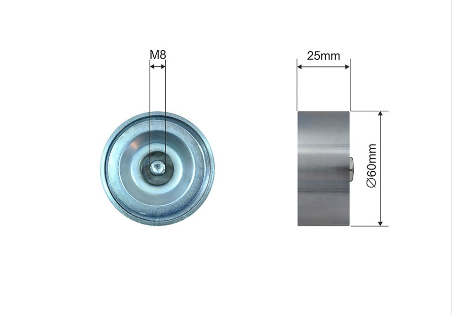 Fits NTY RNK-RE-026 V-RIBBED BELT PULLEY IDLER