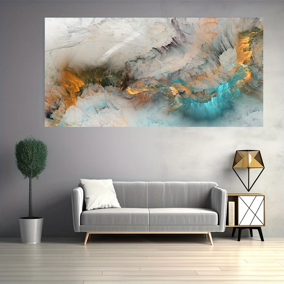 Cloud Abstract Canvas Painting Wall Art Print Poster For Living Home Room Decor - Image 4 of 4