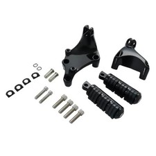 Rear Passenger Foot Peg Mount Kit Fit Harley Foot Pegs Mounts Gloss Black