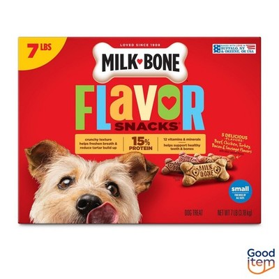 Milk-Bone Biscuits with Beef, Turkey, Sausage, Bacon Chicken Dog Treats - 7lbs