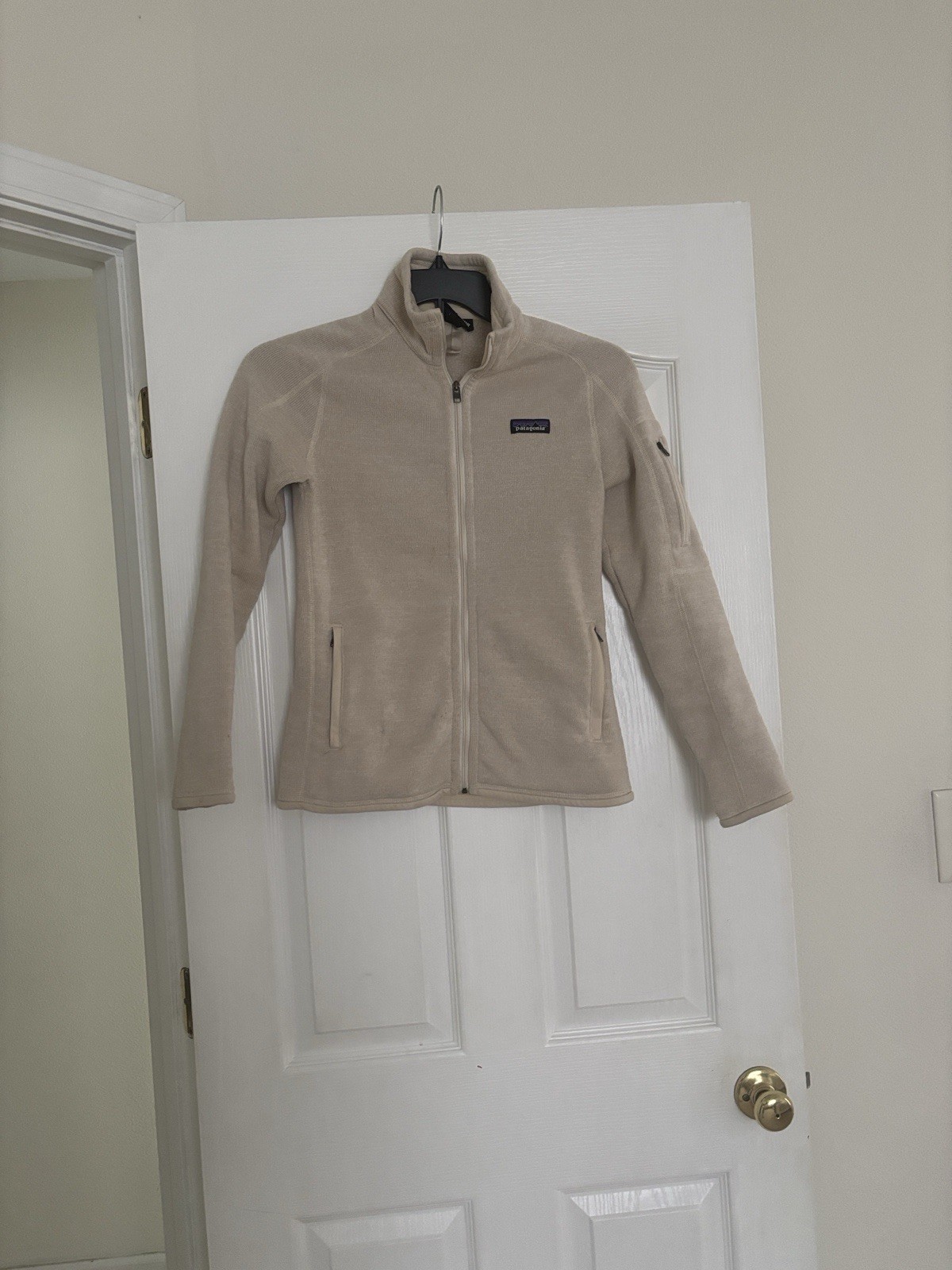 Patagonia Women's Oatmeal Fleece Full Zip Jacket Small