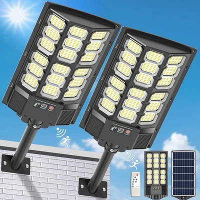 Mutois Waterproof Solar Street Lights with Motion Sensor and Remote Control - Image 1 of 4
