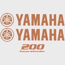 Yamaha Boat Cowling Decal HW2390 | 200 Four Stroke Bronze Sticker (Kit)