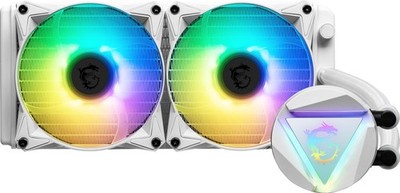 MSI MAG CORELIQUID 240R V2 WHITE Liquid CPU Cooler '240mm Radiator, 2x 120mm