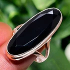 Black Onyx Ring 925 Sterling Silver Ring Handmade Gemstone Ring Women's Ring