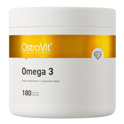 OstroVit Omega 3 180 Softgels Fischoel 1000mg EPA 180mg DHA 120mg Labgeprueft EU