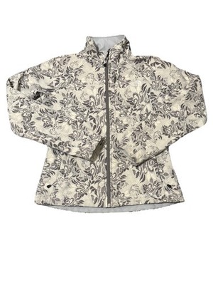 The North Face White & Gray Floral Bionic Softshell Jacket Women's Small Petite
