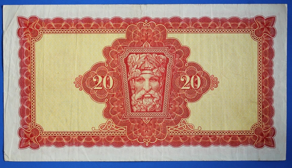 Irlanda Irish Eire 1975, billete de 20 libras esterlinas, Lady Lavery [33281] Foto 2 de 2