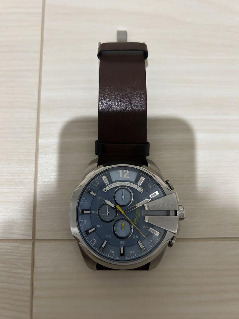 DIESEL MEGA CHIEF MENS CHRONOGRAPH WATCH DZ4281 BLUE DIAL