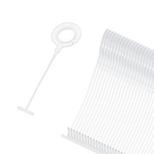 1000 Pcs Plastic J Hook Clothing Tagging Fasteners for Tag Label, 2 inch Clear 
