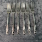 6 International Sterling Silver 7.25" Spring Glory Dinne Forks 295.40 Grams W176