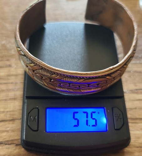 Vintage Copper & Brass Mixed Metals Braided Design Cuff Bracelet - Picture 18 of 18