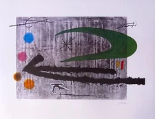 Joan Miro TOWARD THE LEFT Signed Limited Edition Lithograph Art 24" x 17.5"