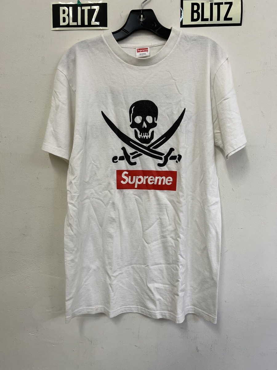 Supreme Neighborhood NBHD Red Box Logo Pirate Skull Flag