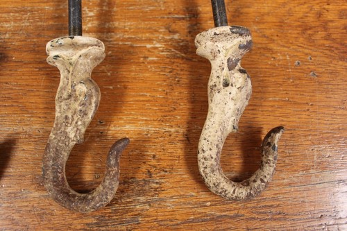 Ancien ANCIEN crochet de plafond vintage lot de 4, pour plantes, cages à oiseaux, lampes à pétrole... - Photo 2/5