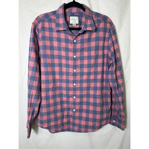 American Eagle Outfitters Women's Super Soft Flannel Pink & Blue Check Top SZ M