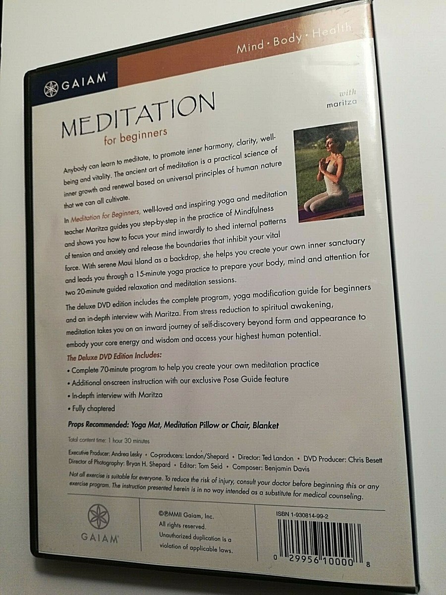 Meditation for Beginners Motivational Focus Techniques DVD Deluxe