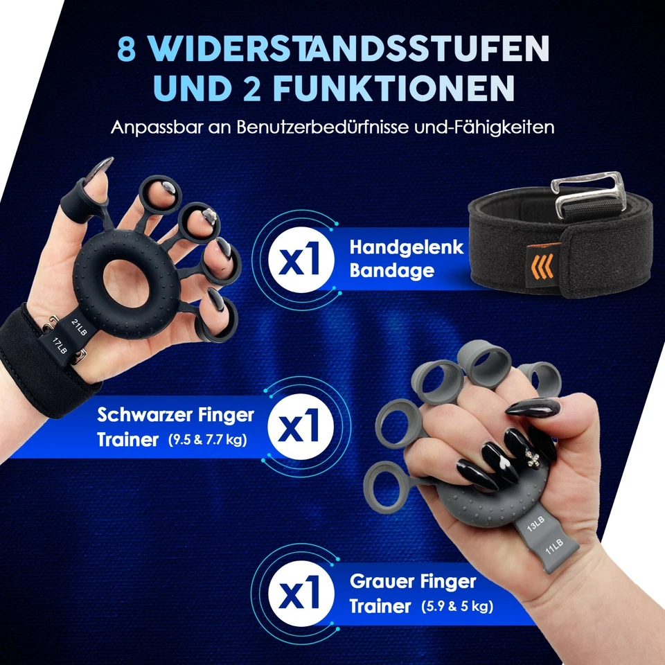 Unterarmtrainer Handtrainer Fingertrainer Hand Grip Fingerhantel - Handexpander - Bild 4 von 4