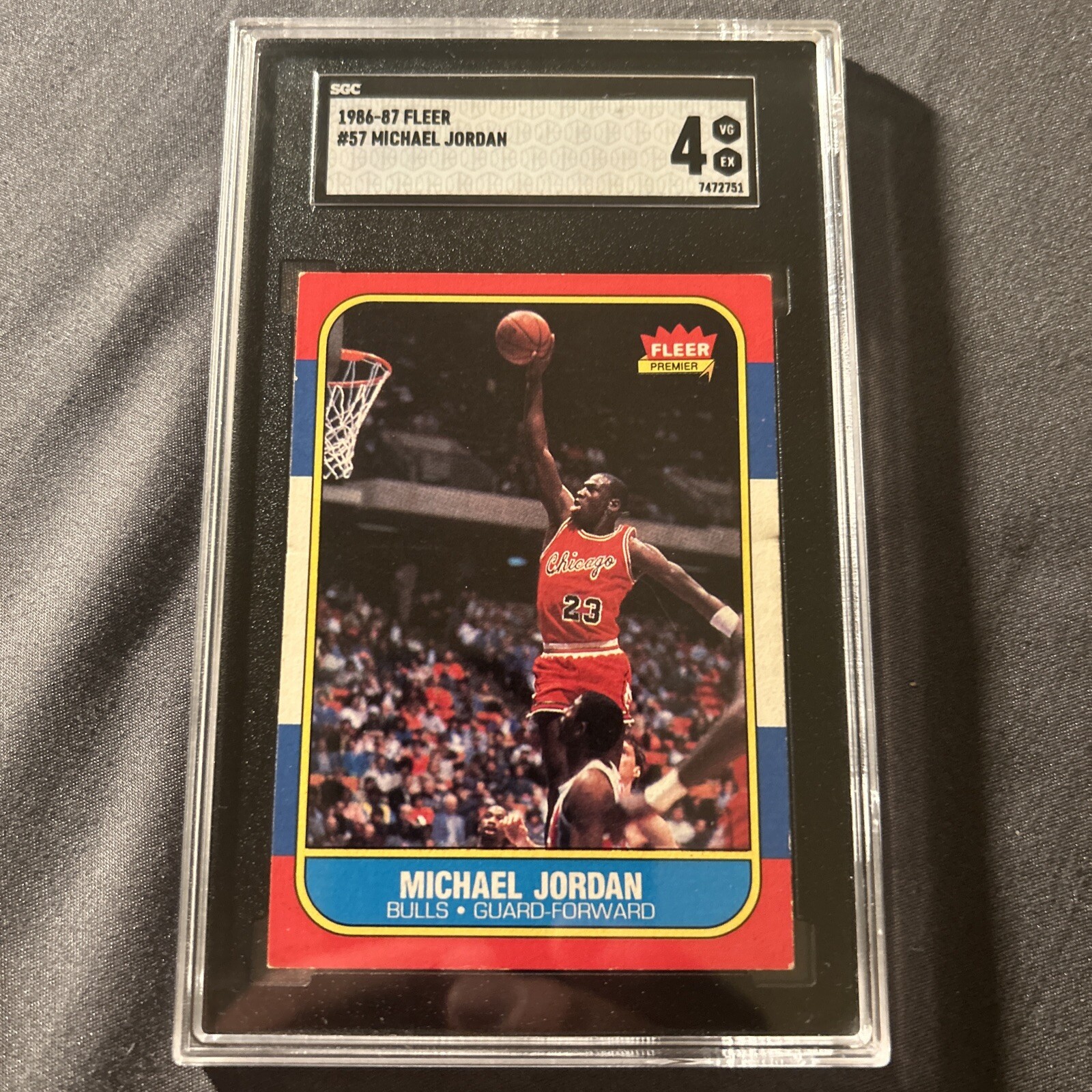 86-87 Fleer #57 Michael Jordan Rookie SGC 4 Excellent | eBay