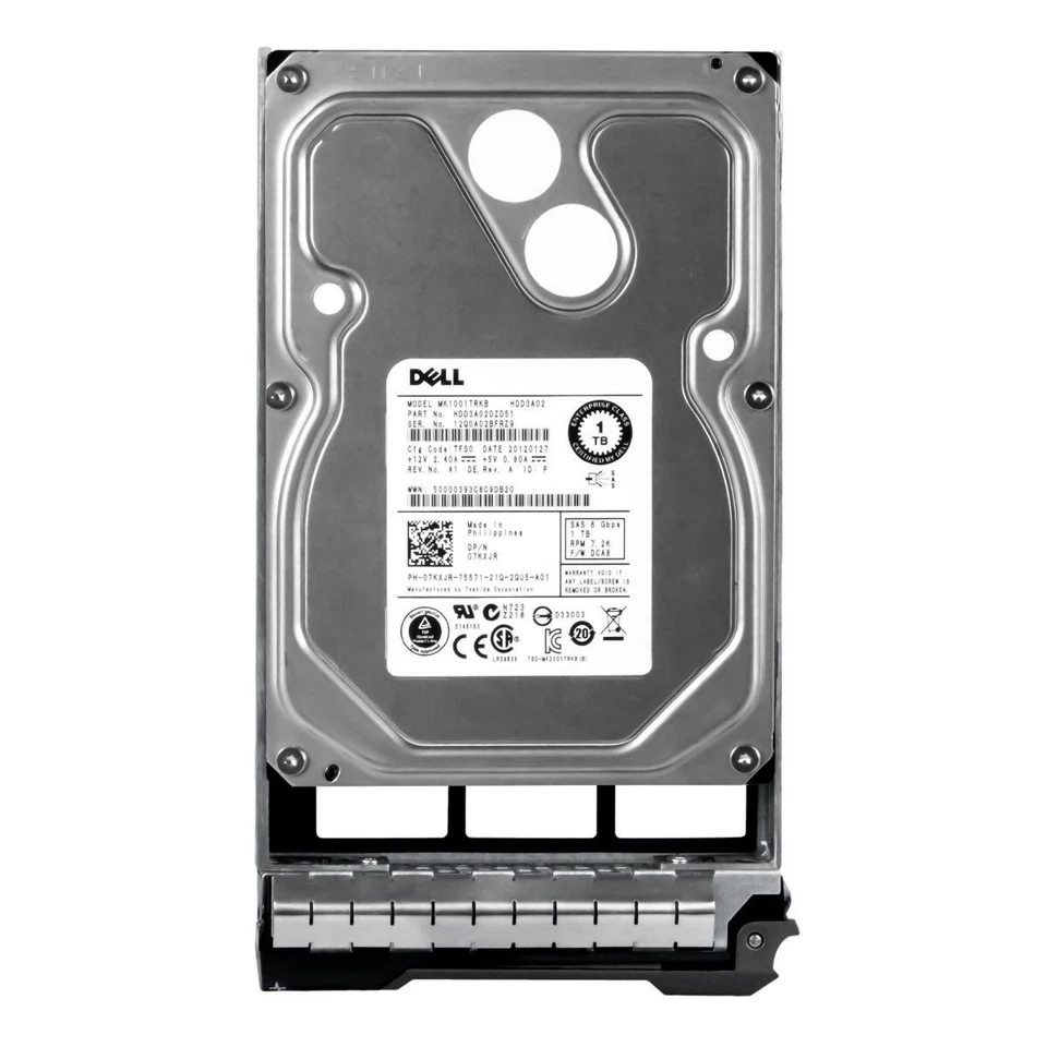 Disk Dell 07KXJR 7KXJR MK1001TRKB 1TB 7200U/Min 16MB Cache SAS-2 3.5 " Pollici - Immagine 3 di 3