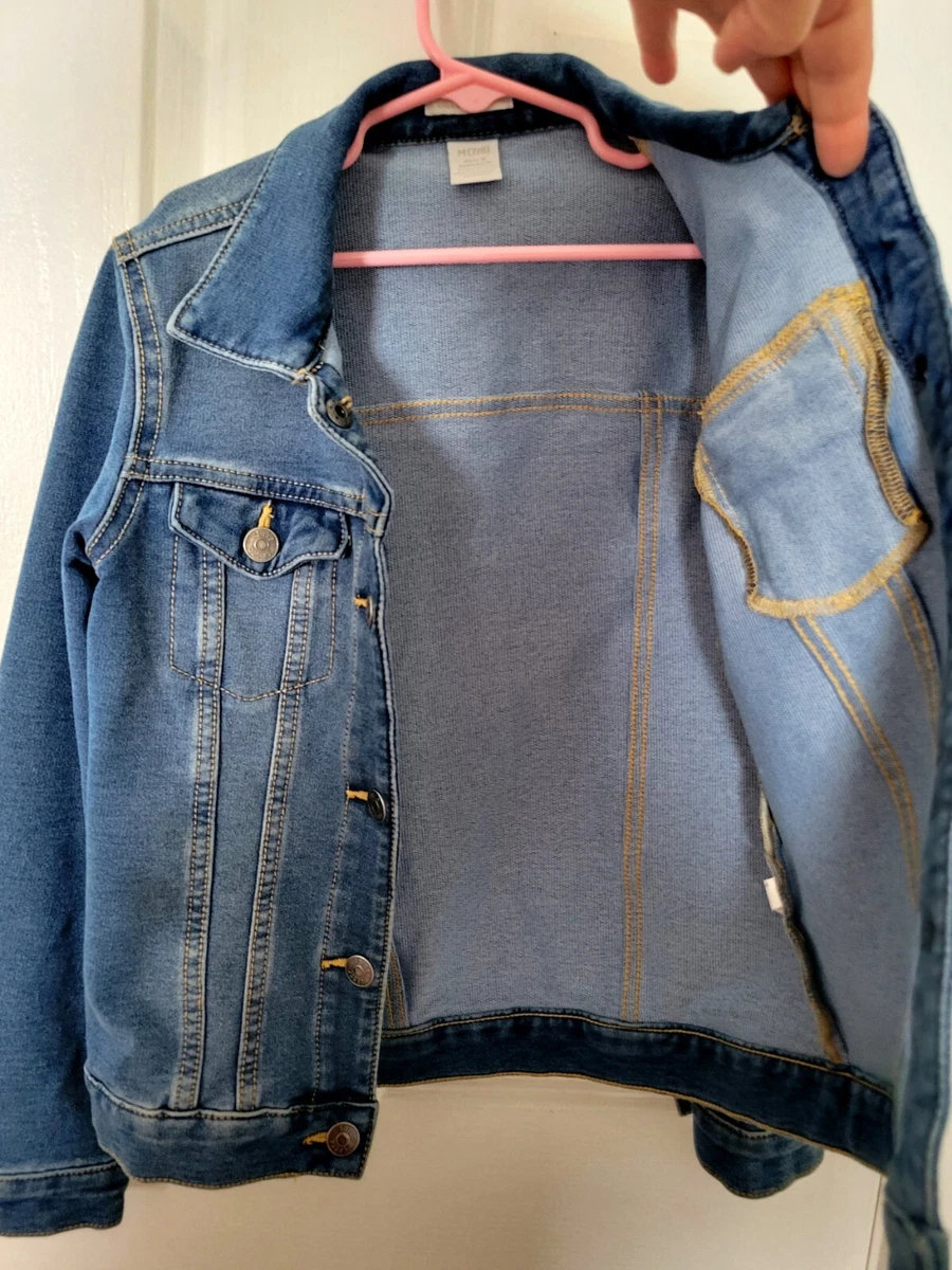 Girls size 7 jean jacket top