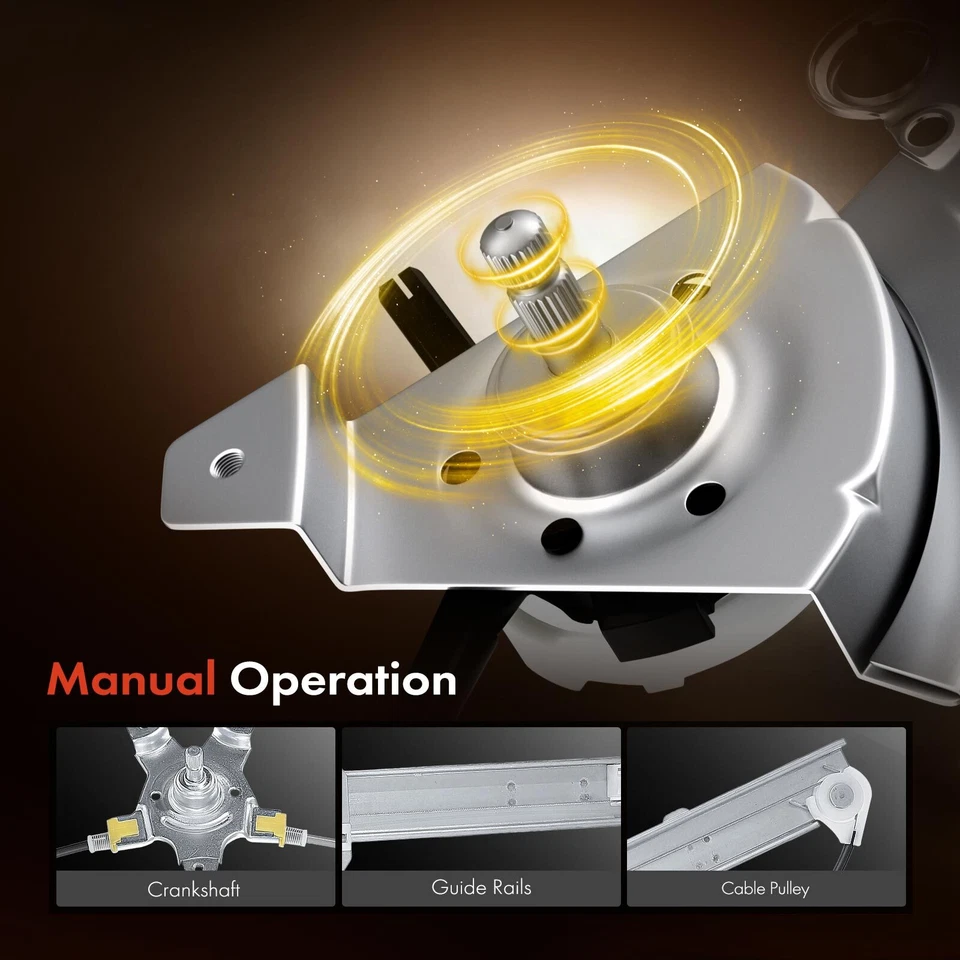 Regulador de ventana manual trasero derecho para Nissan Frontier 2005-2019 Suzuki Equator Foto 4 de 4