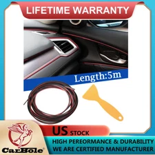 Interior Decor Red Point Edge Gap Door Panel Molding Lines Trim Car Accessories