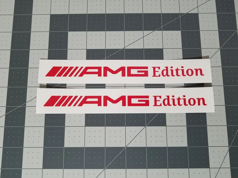 (2X) Calcomanías adhesivas de vinilo edición AMG para autos Mercedes Benz Foto 2 de 2