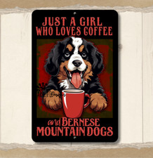 Funny Bernese Mountain Dog Sign berner metal art coffee bar sign tin plaque gift
